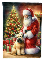 Wheaten Terrier and Santa Claus House Flag