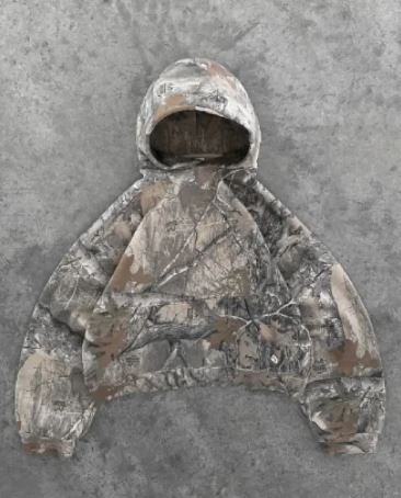 Camo Printed Hooded Pullover | Streetwear