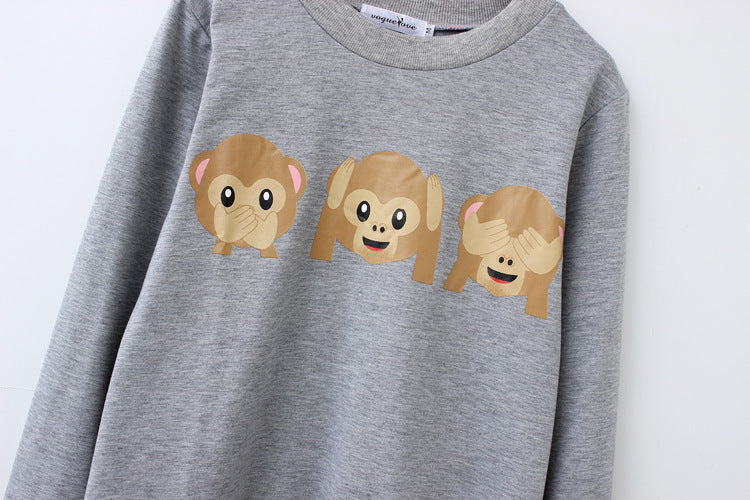 Cute Animal Monkey Print Hoodie for Women S-XL | Streetwear