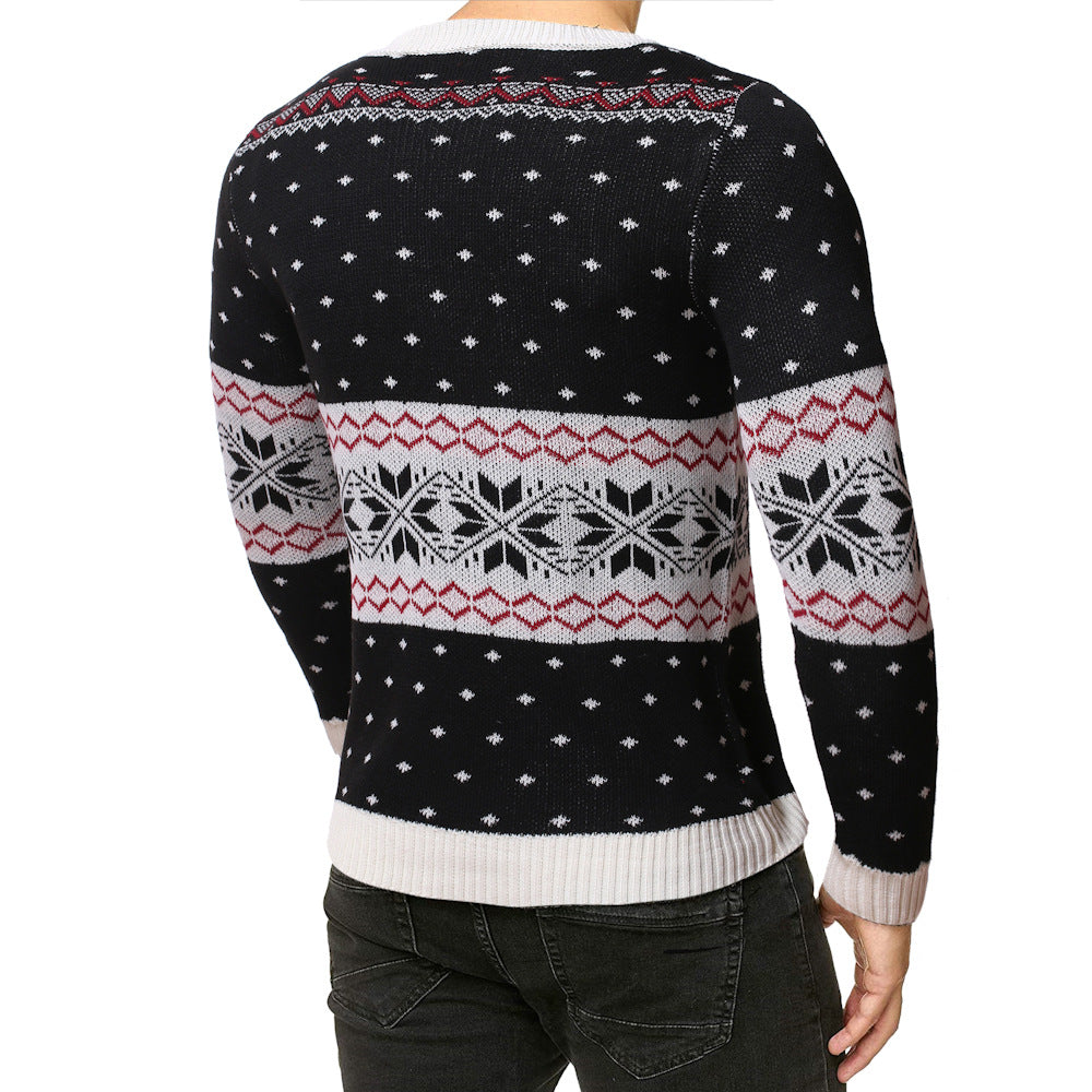 Men's Christmas Reindeer Knit Sweater (Base Layer)