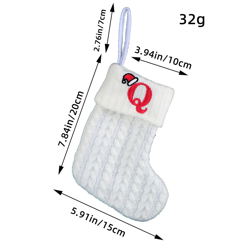 English Letter Christmas Socks