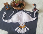 Swimwear Set with Handmade Crochet Tassels
