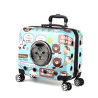 18-Inch Portable Pet Trolley with Wheels and Backpack