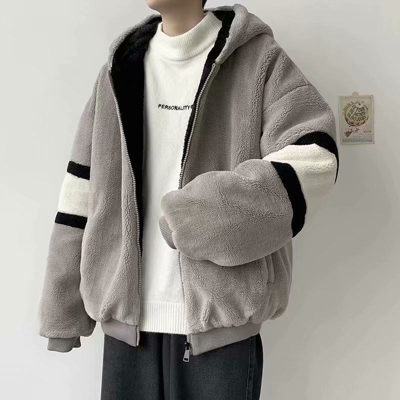 2021 Men’s Thick Lamb Wool Zipper Pullover Coat | Streetwear