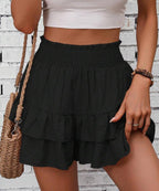 Wide Leg Draped Women's Shorts