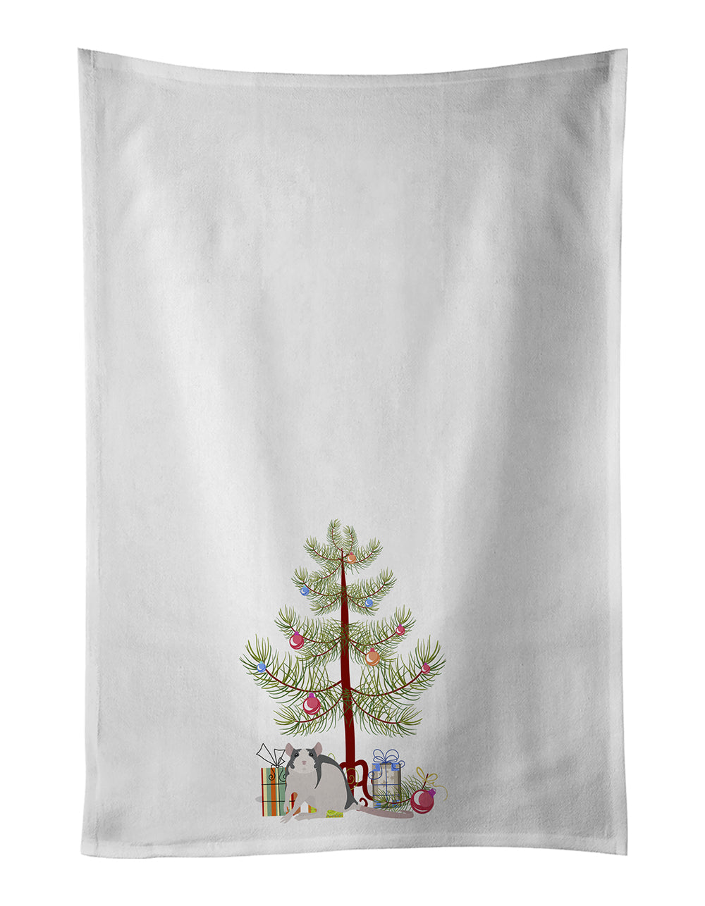 Husky Rat Merry Christmas Kitchen Towel Set of 2
