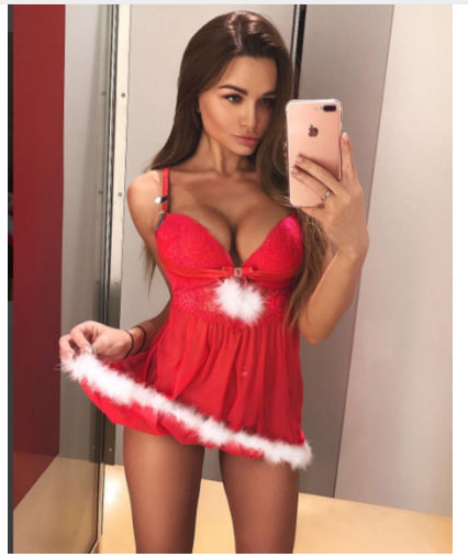 Christmas Dress with Pom Poms