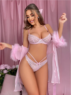 Lace Bra and Underwear Set