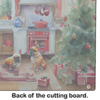 French Bulldog Christmas Cookies Glass Cutting Board