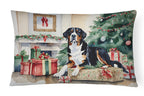 Greater Swiss Mountain Dog Cozy Christmas Throw Pillow