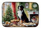 Bernese Mountain Dog Christmas Cookies Dish Drying Mat