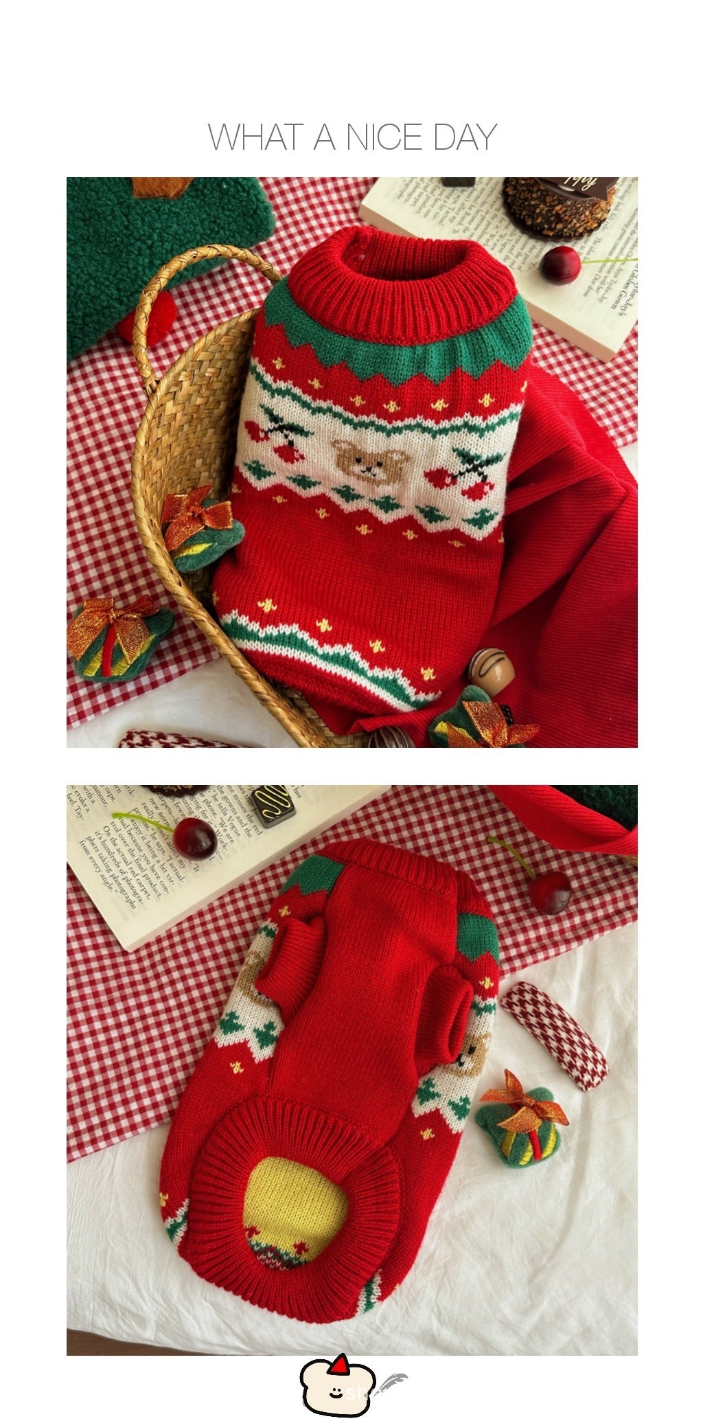 Christmas Cherry Pet Sweater