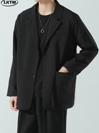 Versatile Small Suit Jacket with One Button Collar