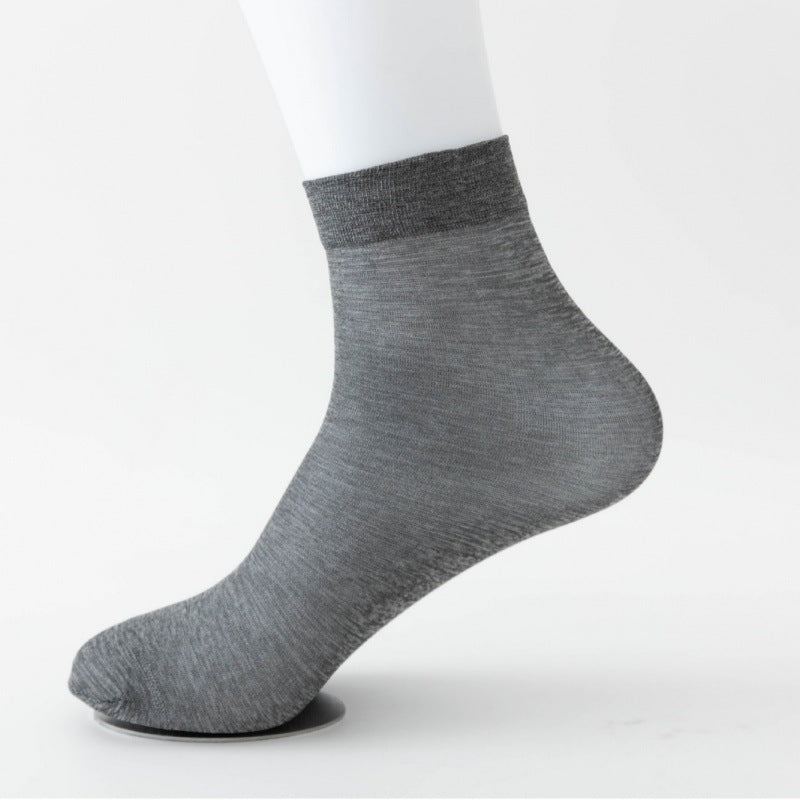 Men's Breathable Cotton Dress Socks - Thin & Simple