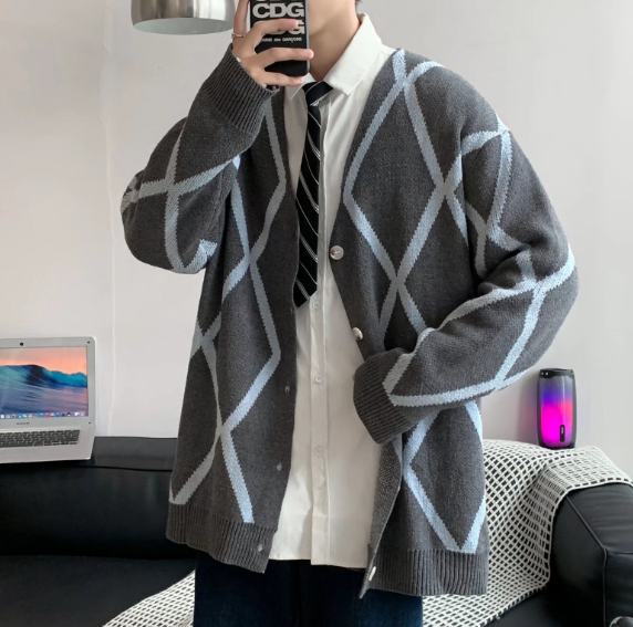 Men's Casual Loose Knitted Cardigan