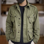 Retro Heavy Men's Cotton Washed Workwear Jacket