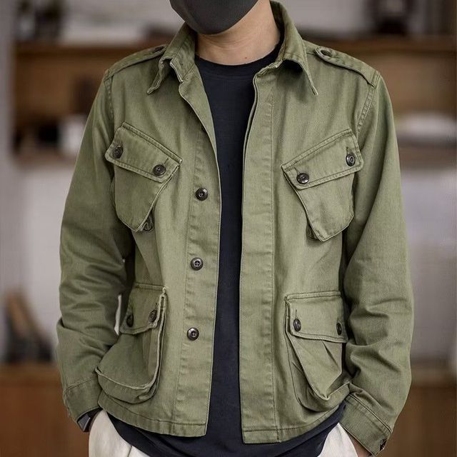 Retro Heavy Men's Cotton Washed Workwear Jacket