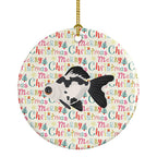Telescope Eye Goldfish Christmas Ceramic Ornament