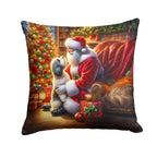 Havanese and Santa Claus Throw Pillow