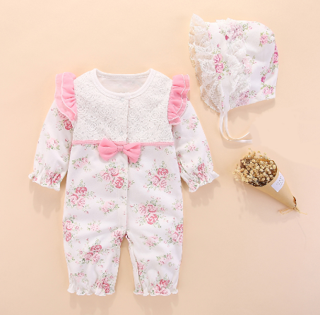 Autumn Outfit for Baby Girls - One-Piece Bodysuit