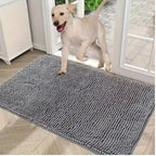 Absorbent Muddy Paw Dog Mat Thick Chenille Microfiber Door Mat Quick-Dry Non-Slip Washable Floor Rug for Dogs and Cats