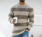 Men's Striped Knit Pullover | Streetwear