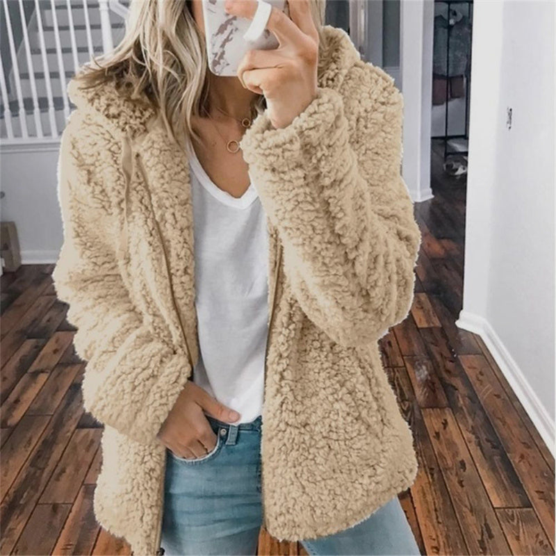 Women's Plus Size Fleece Hoodie Cardigan for Winter | Streetwear