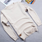 Men's Solid Color Round Neck Sweater