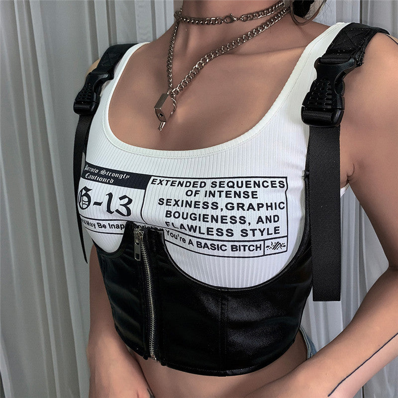 Trendy PU Leather Crop Top for Women - Street Style