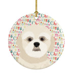 Shih-Tzu Gold #3 Christmas Ceramic Ornament