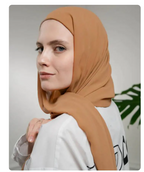 Quick Wrap Hijab with Satin Chiffon Long Scarf (One)