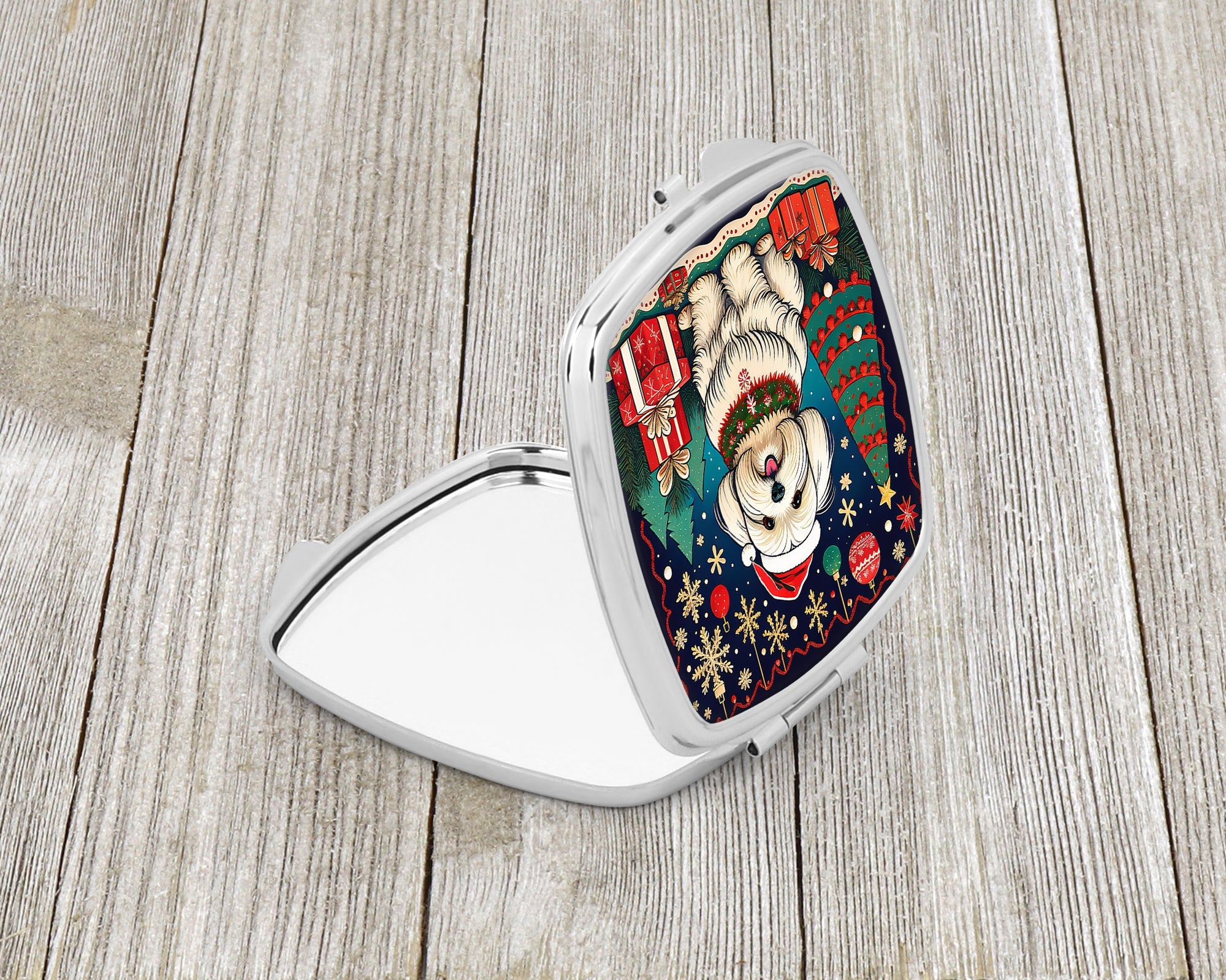 Coton De Tulear Christmas Compact Mirror