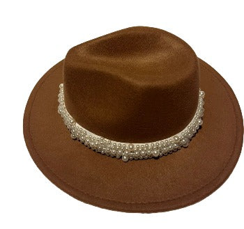 Wool Jazz Fedora Hats | Embroidered Cap