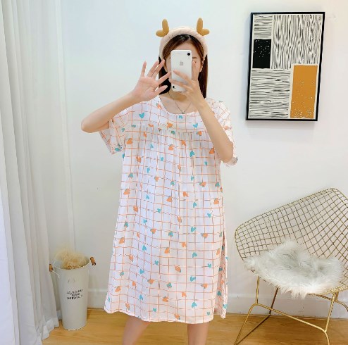 Fresh Sweet Japanese Short Sleeve A-Line Chiffon Dress