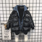 Boys Black Cotton Windbreaker Jacket for Winter 2023