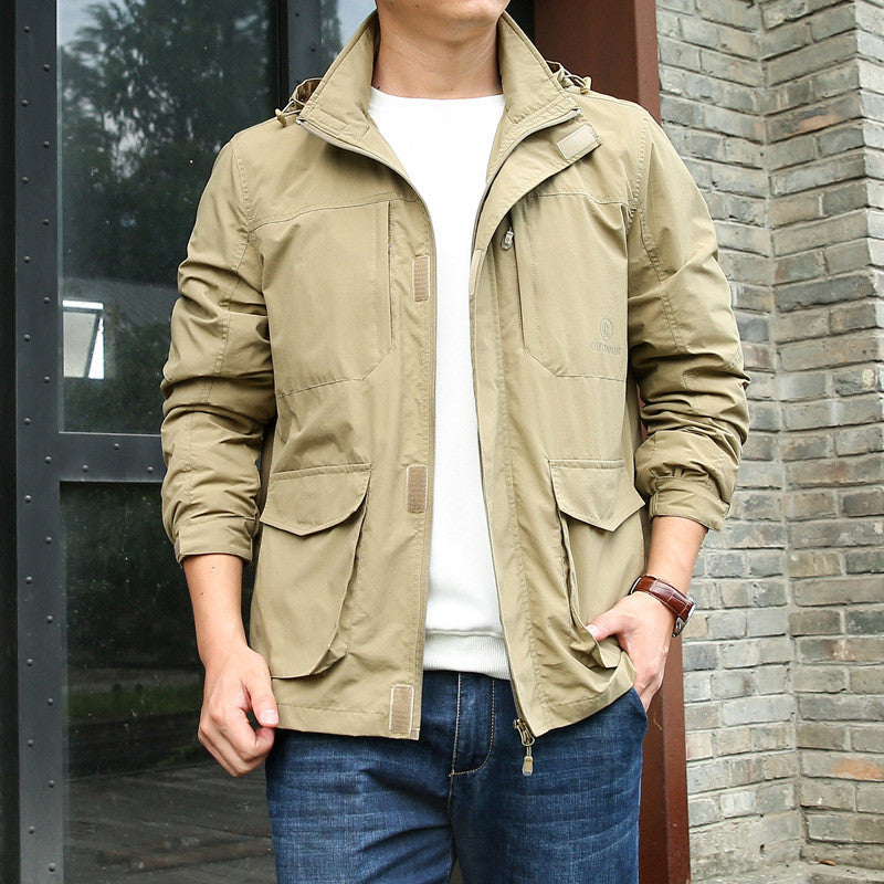 Men's Outdoor Casual Hooded Mountaineering Jacket