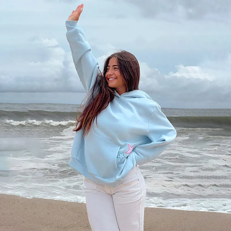 Star-Embroidered Hoodie | Streetwear