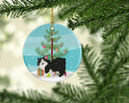 Cymric Cat Christmas Ceramic Ornament