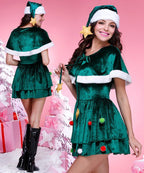 Green Christmas Tree Dress for Holiday Celebrations