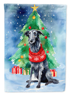 Scottish Deerhound Christmas Garden Flag