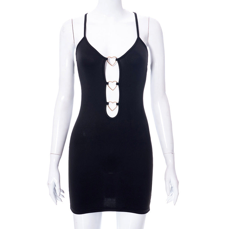 Women's Spring Summer Solid Color Halter Dress