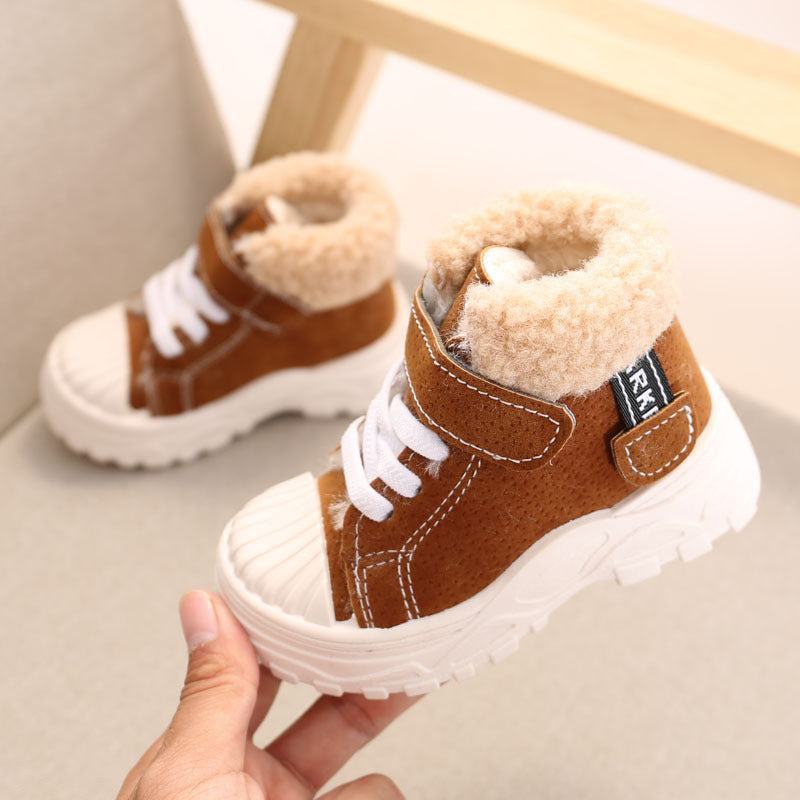Fleece-lined Waterproof Short Boots for Boys