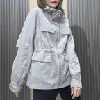 Deeptown Vintage Women's Oversize Windbreaker Jacket