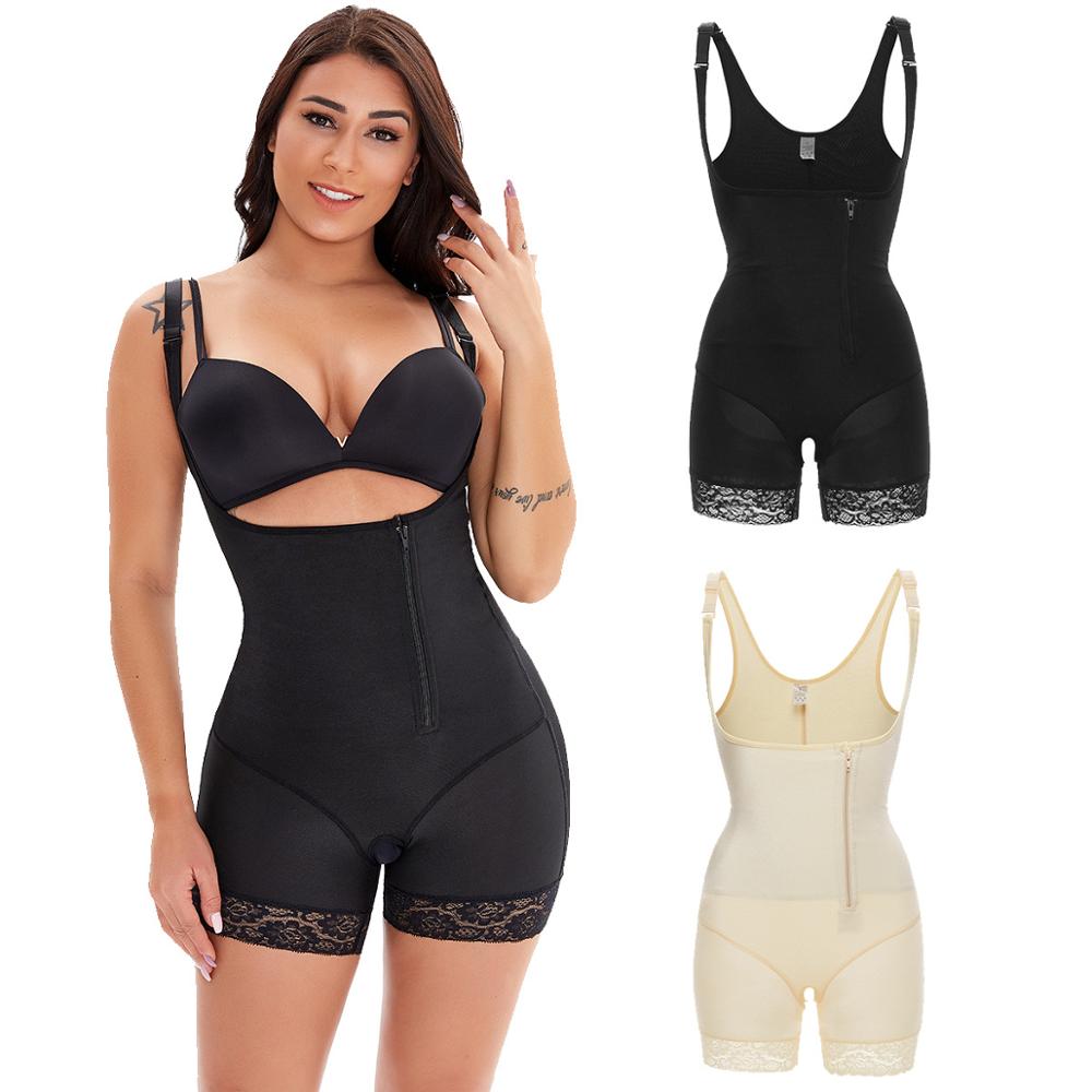 Rubber Bodysuit with Zipper and Button Closure