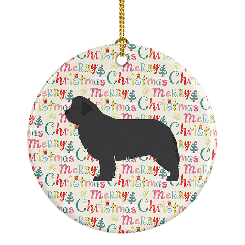 Newfoundland Merry Christmas Ceramic Ornament