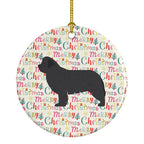 Newfoundland Merry Christmas Ceramic Ornament