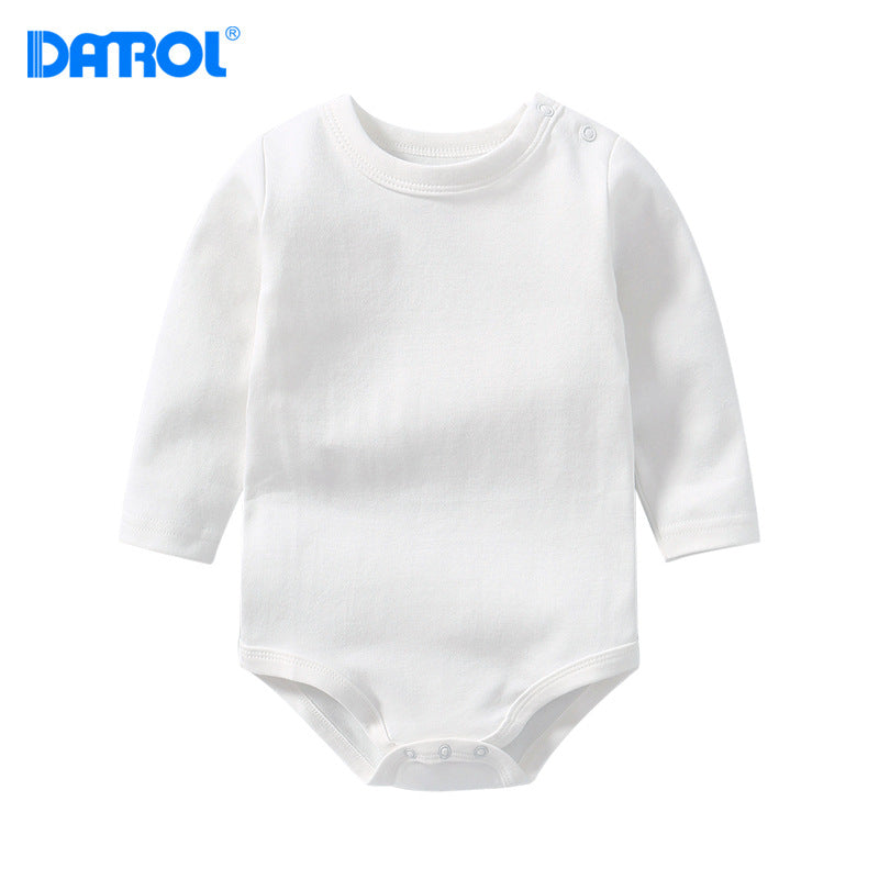 DANROL Baby Long Sleeve Cotton Bodysuit (Solid Color)