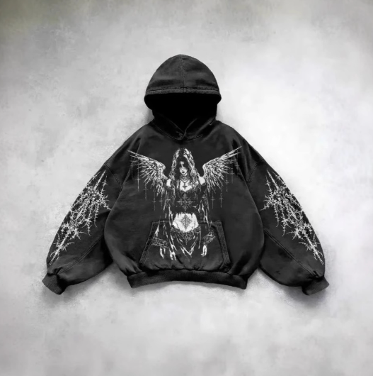 Vintage Skull Print Hoodie | Streetwear | Faith Streetwear