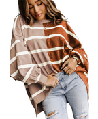 Striped Long-Sleeved Pullover for Women | Streetwear