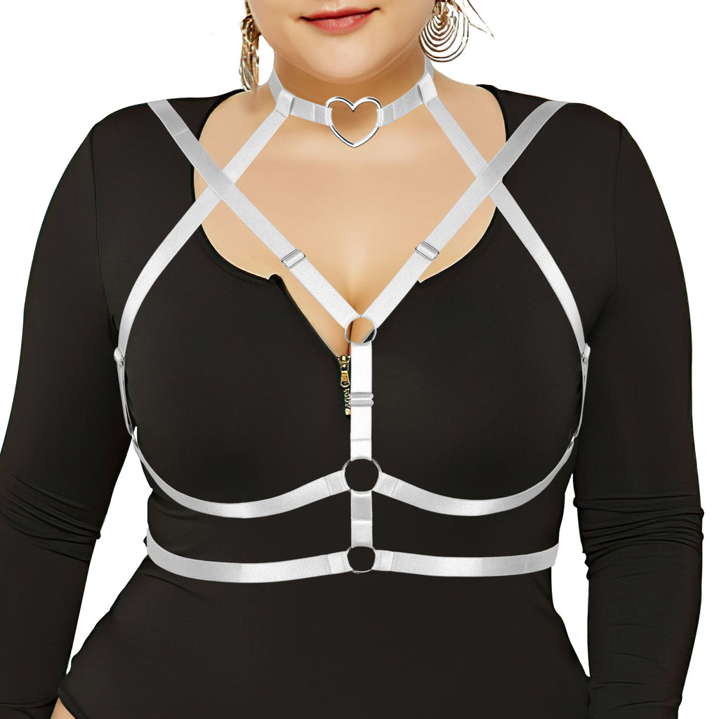 Plus Size Heart Bikini Top - Simple Punk Style